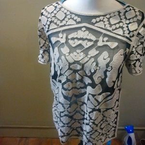 Anthropologie bohemian short sleeve blouse